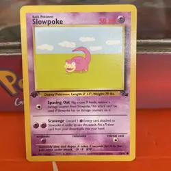 Pokemon TCG Slowpoke 55/62 1st Edition Fossil Set Common 1999 WOTC Vintage - Image 3