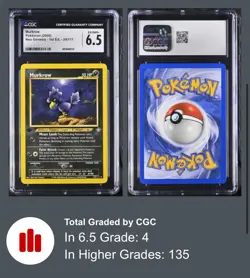 Pokemon Neo Genesis 24/111 Murkrow 1st Edition 2000 Rare CGC 6.5 EX/NM+ - Image 1