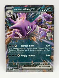 Team Rocket's Nidoking ex 119/182 Destined Rivals NM Double Rare Holo Pokemon - Image 1
