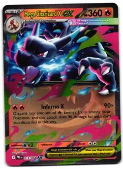 Mega Charizard X ex 013/094 - 🌊 Phantasmal Flames Pokemon TCG 🖤 - M/LP - Image 1
