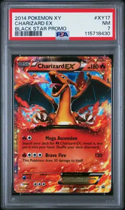 2014 POKEMON XY BLACK STAR PROMO CHARIZARD EX #XY17 PSA 7 NM #115718430 - Image 1