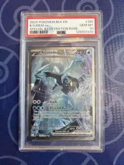 PSA 10 - 2025 POKEMON, BLK EN, KYUREM EX, SPECIAL ILLUSTRATION RARE - Image 1