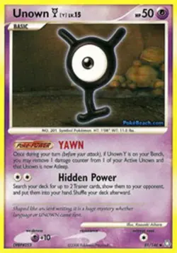 Unown Y - 81/146 - Uncommon - Legends Awakened #81 Pokemon TCG - Image 1