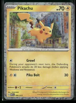 ✰ PIKACHU 006/015 PROMO MCDONALD'S COLLECTION 2023 POKEMON ✰ LP - Image 2