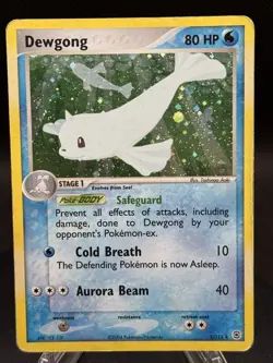 🦭 Pokemon TCG – Dewgong 3/112 – FireRed & LeafGreen (2004) – Holo Rare – MP/HP - Image 1