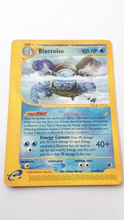 Pokemon 2002 Expedition base set Blastoise #37/165 - Image 1