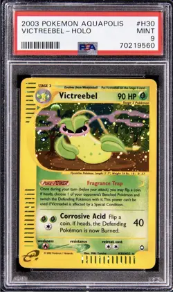2003 POKEMON AQUAPOLIS #H30 VICTREEBEL-HOLO PSA 9 - Image 1