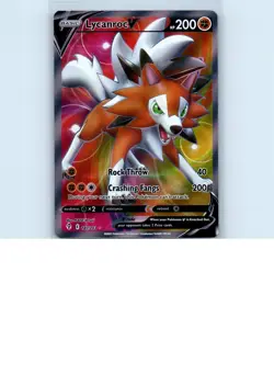 Pokemon tcg SWSH07: Evolving Skies Lycanroc V (Full Art) Near Mint or Better - Image 1