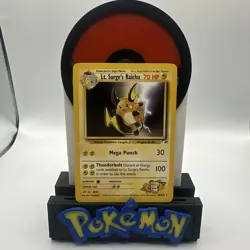 Pokemon TCG Lt. Surge's Raichu 28/132 Non-Holo Rare Unlimited MP - Image 1