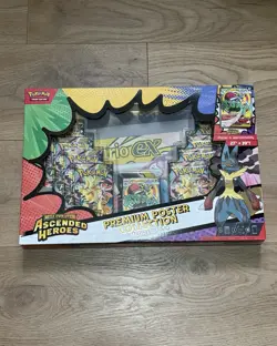 Pokemon TCG Ascended Heroes Mega Lucario Premium Poster Collection New Sealed - Image 1
