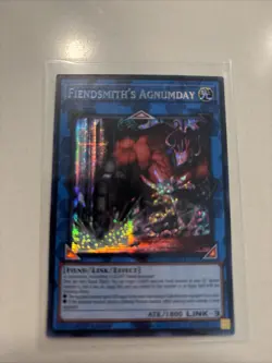 Yu-Gi-Oh! TCG Fiendsmith's Agnumday MP25-EN109 1st Edition Prismatic Secret Rare - Image 1