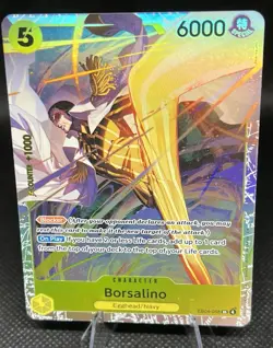 One Piece Borsalino SR Foil EB04-058 Egghead/Navy Character Card 6000 Power - Image 1