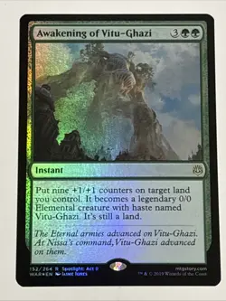 MTG War of the Spark Awakening of Vitu-Ghazi Foil 152/264 NM Rare - Image 1