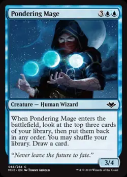 Pondering Mage -Foil Light Play MTG Modern Horizons - Image 1