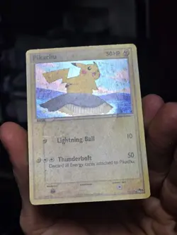 Pokemon TCG Pikachu 12/17 PopSeries 5 Holo Bleed Inverted Back Error W/Swirl MP - Image 3