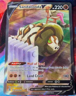 2021 Pokemon Sword & Shield Fusion Strike Sandaconda V #252/264 - Image 1