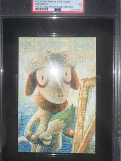 2023 Pokemon x Van Gogh Promo Postcard Smeargle PSA 7 - Image 2