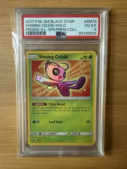 Shining Celebi 🔥 2017 Pokemon SM Black Star Promo #SM79 Super Premium 🔥 PSA 4 - Image 1
