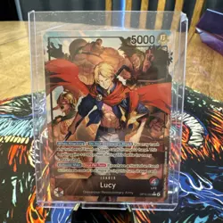 One Piece TCG OP15-002 Lucy Alt Art Leader Adventure on KAMI's Island English - Image 1