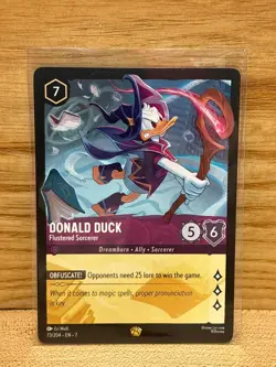 Donald Duck: Flustered Sorcerer Disney Lorcana EN7 Archazia's Island Legendary - Image 1