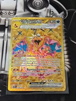 Charizard ex 228/197 Gold Full Art Hyper Rare Obsidian Flames NM Pokemon Card - Image 1