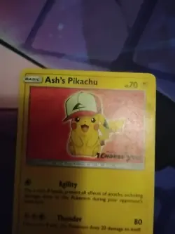 Pokemon TCG Ash's Pikachu SM109 Special Promo Card - Image 2