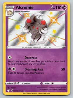 Alcremie SV058/SV122 Shining Fates Holo Pokemon Card - NM - Image 1