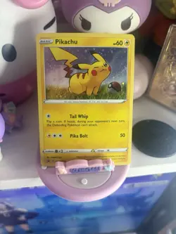 Pikachu HOLO RARE SWSH039 Pokemon Darkness Ablaze Black Star Promo Card SWIRL - Image 1