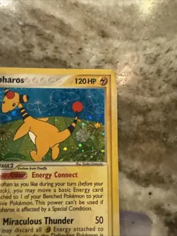 Pokemon TCG Ampharos EX Unseen Forces Holo Card 1/115 2005 DMG - Image 3