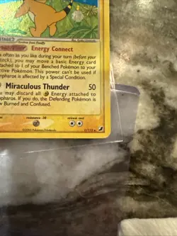 Pokemon TCG Ampharos EX Unseen Forces Holo Card 1/115 2005 DMG - Image 4