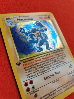 Machamp 8/102 Pokemon TCG Base Set 1st Edition (1999) HOLO Rare NM - Image 3