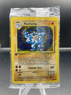 Machamp 1st Edition Holo 8/102 Rare Base Set SEALED - Pokemon TCG (1) - Image 1