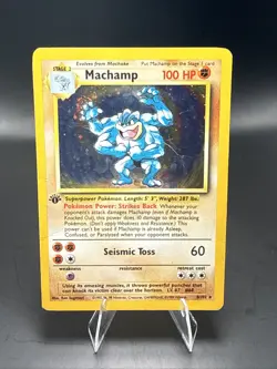 Pokemon TCG Machamp Base Set 8/102 Holo 1st Edition Holo Rare - Image 1