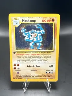 Pokemon TCG Machamp Base Set 8/102 Holo 1st Edition Holo Rare - Image 2