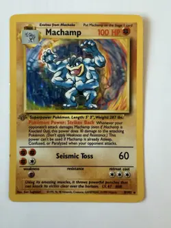 Pokemon TCG Machamp Base Set 8/102 Holo 1st Edition Holo Rare - Image 2
