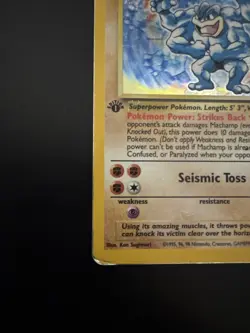 Pokemon TCG Machamp Holo Rare Card Base Set 8/102 1st Edition Heavy Play - Image 3