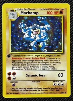 Machamp Base Set 8/102 1st Edition Holo Rare 🌟 Pokemon TCG - Image 1