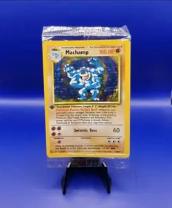 Pokemon TCG Machamp Base Set 8/102 Holo 1st Edition Holo Rare - Image 1