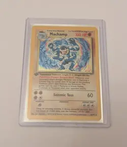 Pokemon TCG Machamp Base Set 8/102 Holo 1st Edition Holo Rare - Image 1