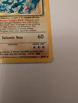Pokemon TCG Machamp Base Set 8/102 Holo 1st Edition Holo Rare - Image 5