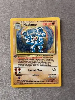 Pokemon TCG | Machamp Holo | Base Set 1st Edition 8/102 | Rare | MP/HP 1999 - Image 1