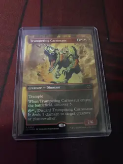 Trumpeting Carnosaur (Borderless) - The Lost Caverns of Ixalan - Foil - NM - Image 1