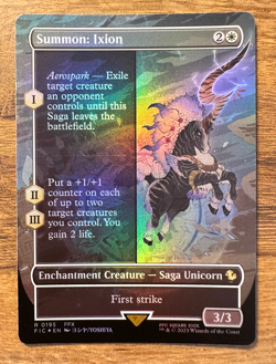 Magic The Gathering MTG Final Fantasy Summon: Ixion #195 *FOIL* Borderless - Image 1