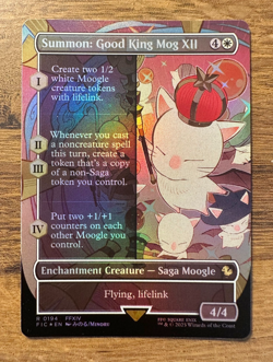 Magic MTG Final Fantasy Summon: Good King Mog XII #194 *FOIL* Borderless - Image 1