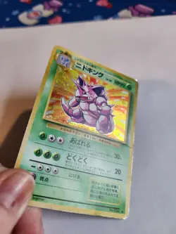DAMAGED Nidoking Holo Japanese Base Set Pokemon Pocket Monsters No. 034 - Image 3