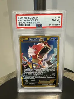 2016 Pokemon Xy Break Point Gyarados Ex #123 PSA 8 - Image 1