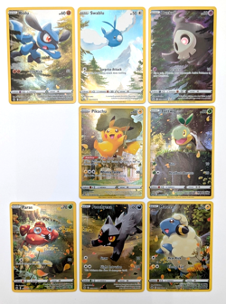 Lot of 8 Pokemon TCG: 2023 Crown Zenith Galarian Gallery Pikachu Full Art - Image 1