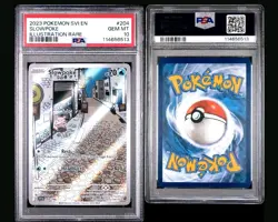 2023 Pokemon SVI EN Scarlet & Violet #204 SLOWPOKE Illustration Rare PSA 10 - Image 1