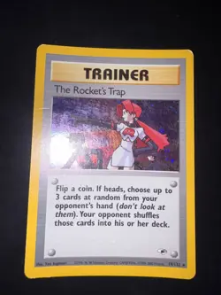 Pokemon Card Trainer The Rocket's Trap Holo 19/132 Gym Heroes ENG - Image 1