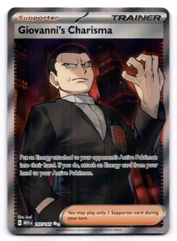 Giovanni's Charisma NM Full Art Scarlet & Violet 151 197/165 Pokemon TCG Holo - Image 1